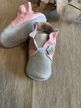 Load image into Gallery viewer, 10cm Button Bootie - Pink & Silver