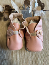 Load image into Gallery viewer, 10cm Button Bootie - Pink Pearl Leather
