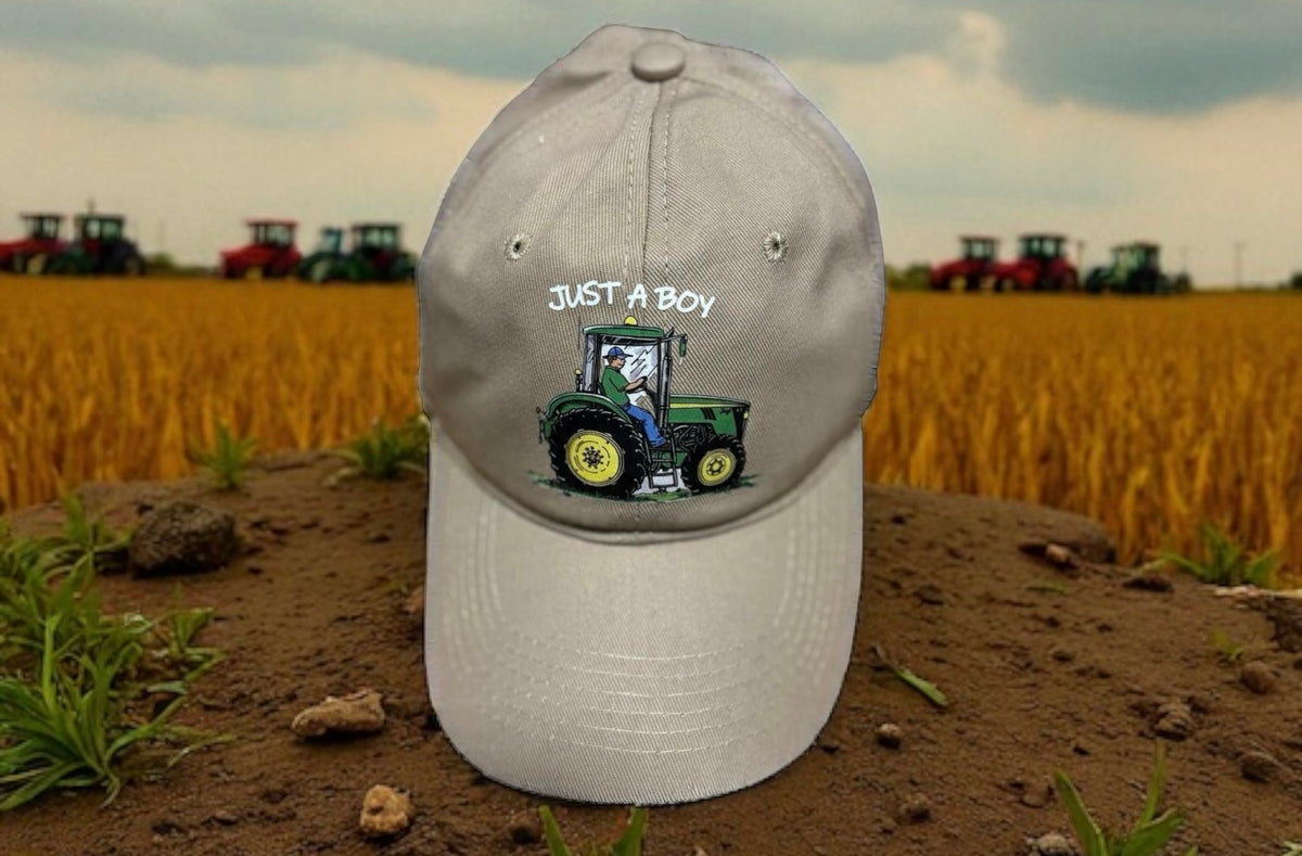 “Just a Boy” Green Tractor Cap