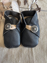 Load image into Gallery viewer, 11cm Button Bootie - Black Leather