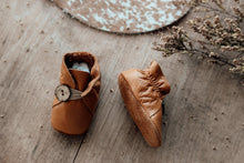 Load image into Gallery viewer, Button Bootie - Light Tan / Mustard