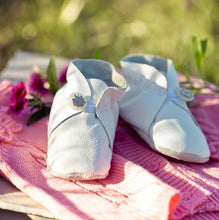 Load image into Gallery viewer, Button Bootie - White