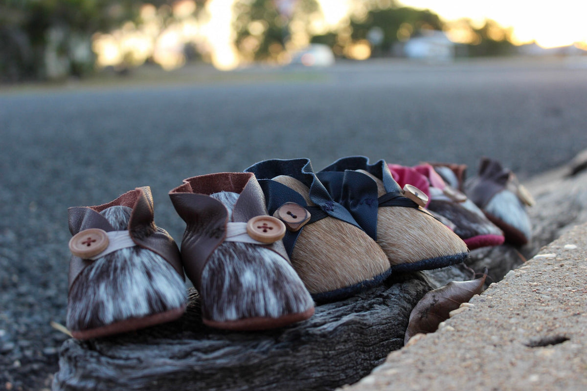 Baby Booties - (Pre-order) Classic Cowhide