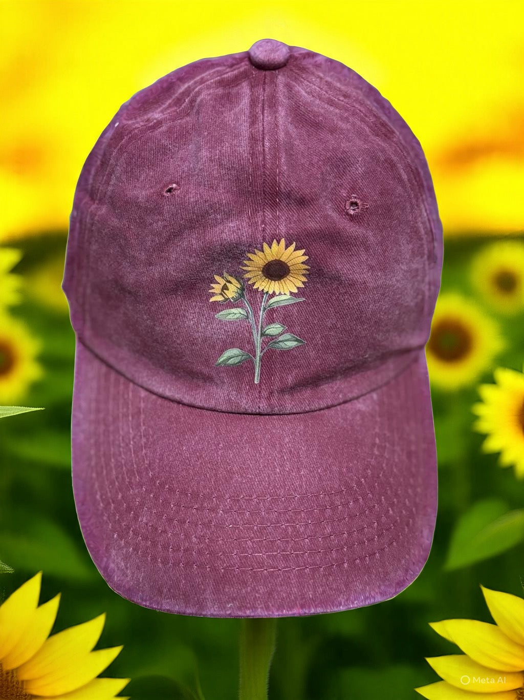 Sunflower Adjustable Cap