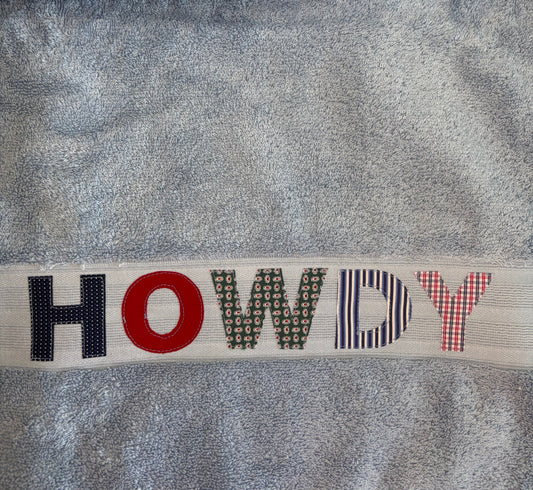 Appliquéd Towel - Howdy
