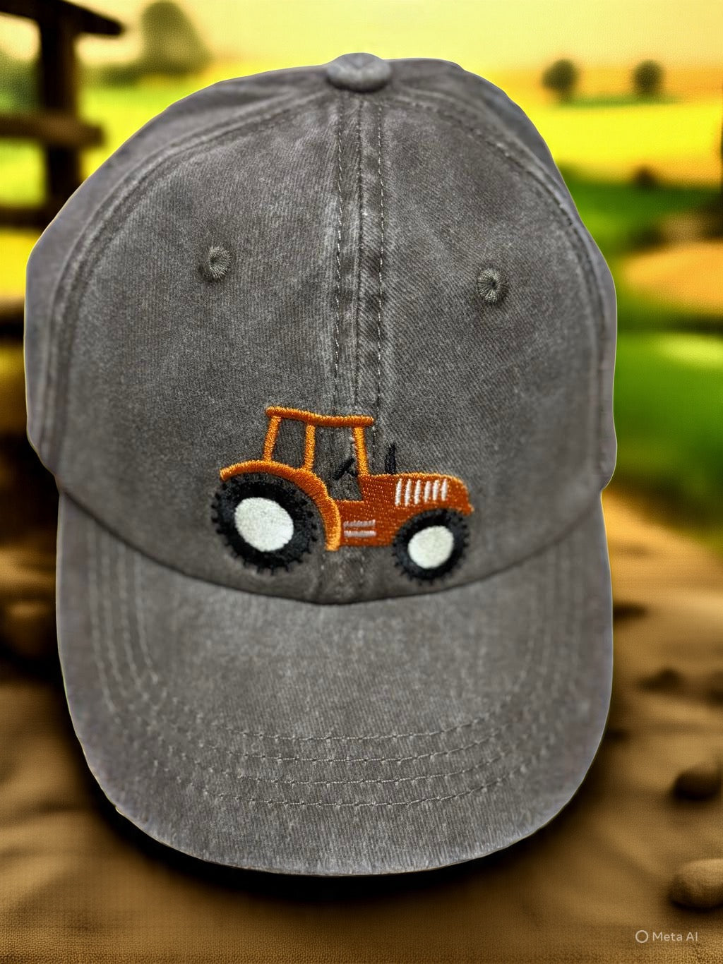 Orange Tractor Children’s Cap