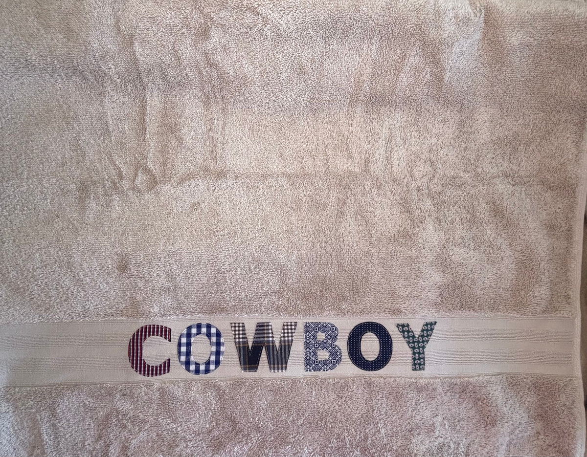 Appliquéd Towel - Cowboy