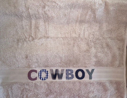 Appliquéd Towel - Cowboy