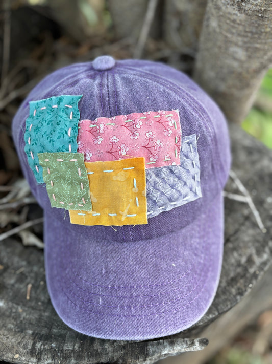 “Patches” Appliqué Children’s Caps - Hand Embroidered