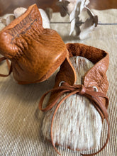 Load image into Gallery viewer, 10cm Lace Bootie - Tan Leather &amp; Cowhide

