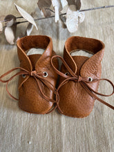 Load image into Gallery viewer, 10cm Lace Bootie - Tan Leather
