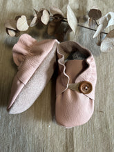 Load image into Gallery viewer, 12cm Button Bootie - Dusty Pink Leather
