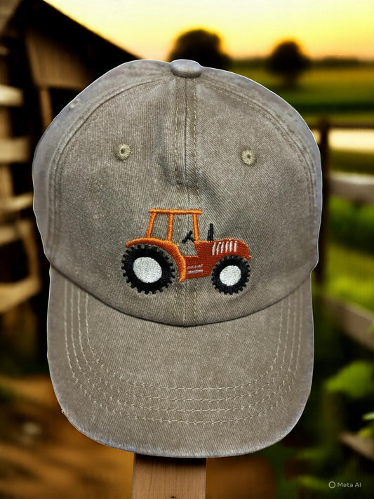 Orange Tractor Children’s Cap