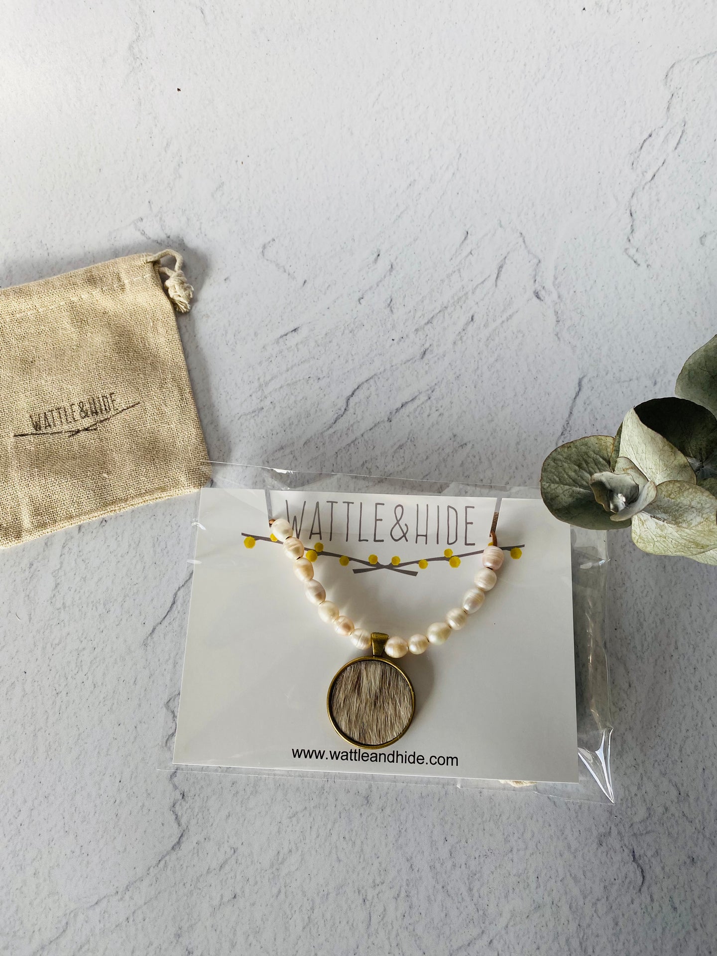 Cowhide necklace online