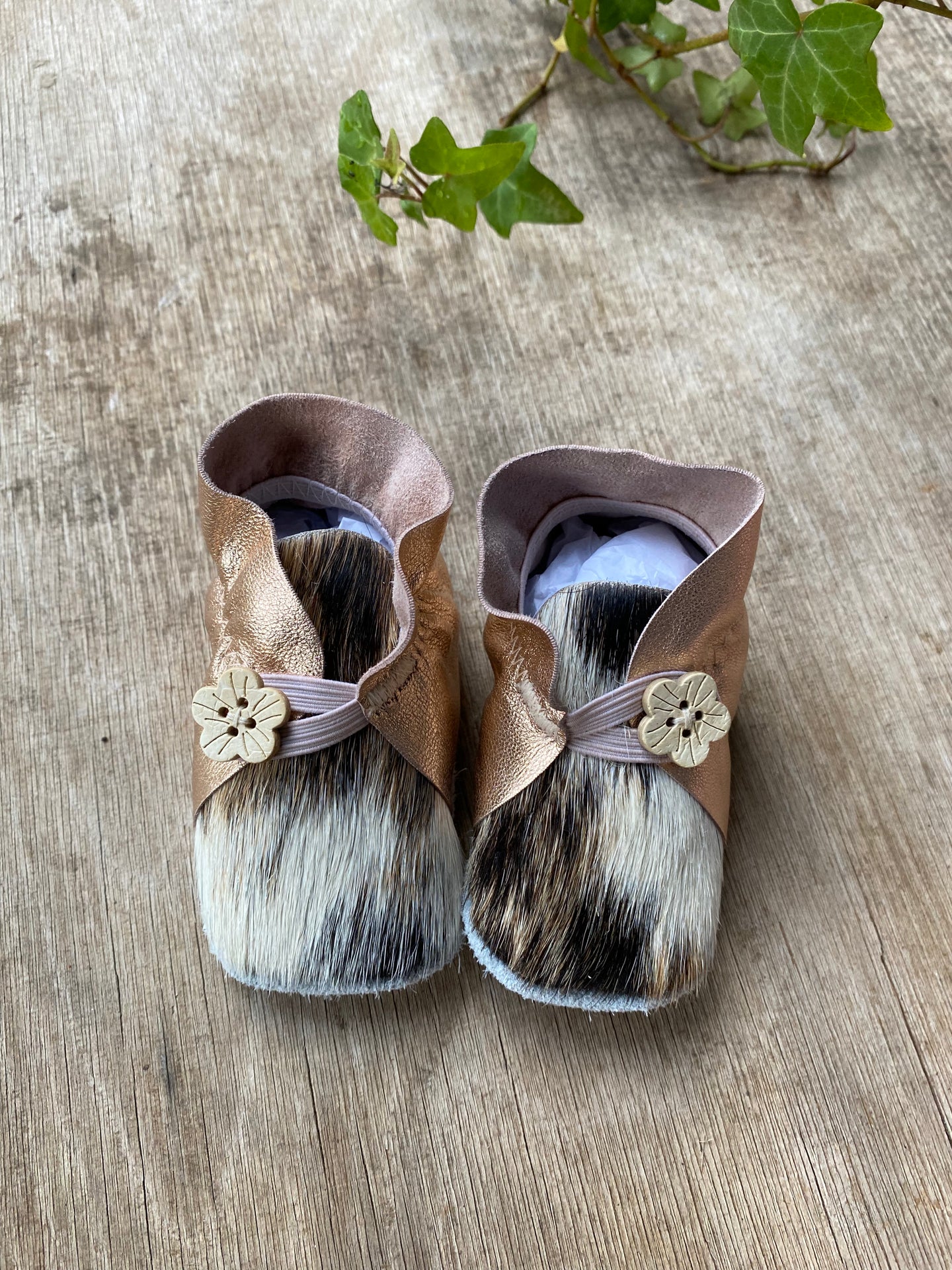 Rose gold online baby boots