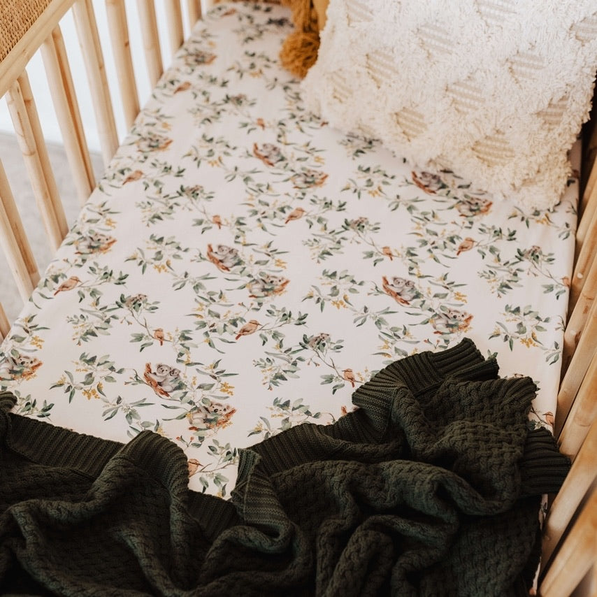 Eucalypt - Fitted Cot Sheet