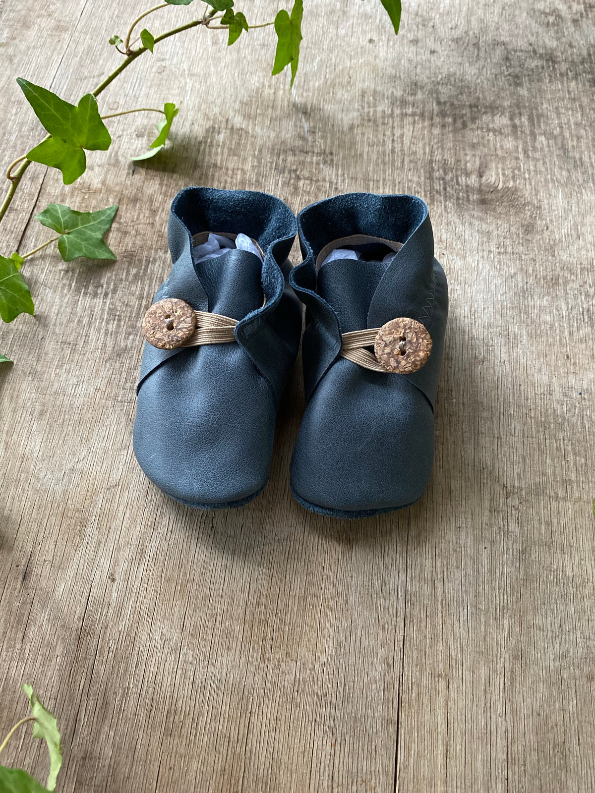 Button Bootie - Mid Denim Blue (Not Navy)