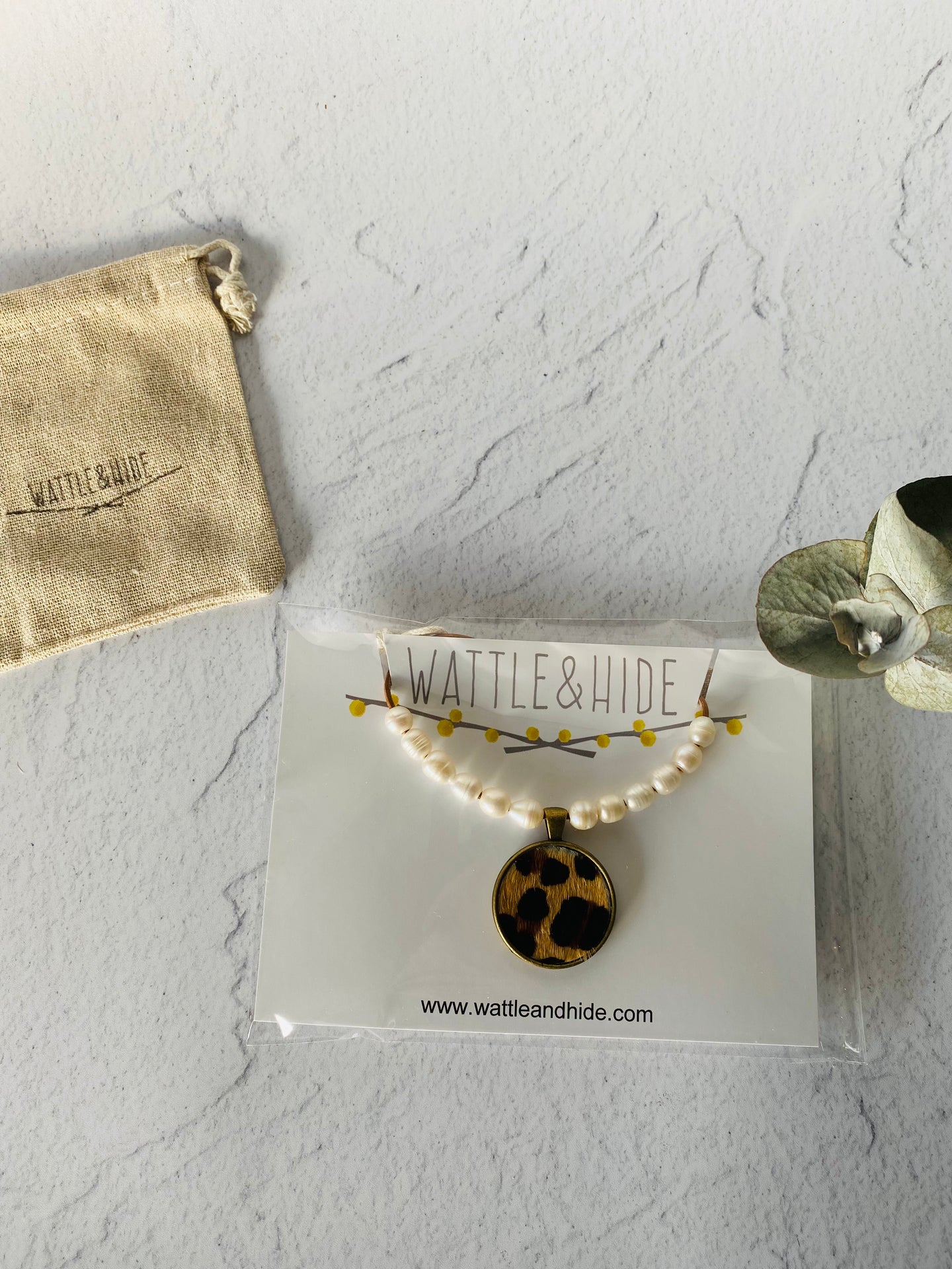 Cowhide necklace online