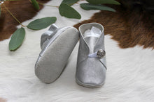 Load image into Gallery viewer, Button Bootie - Silver
