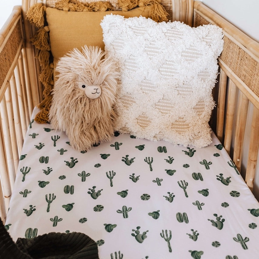Cactus - Fitted Cot Sheet