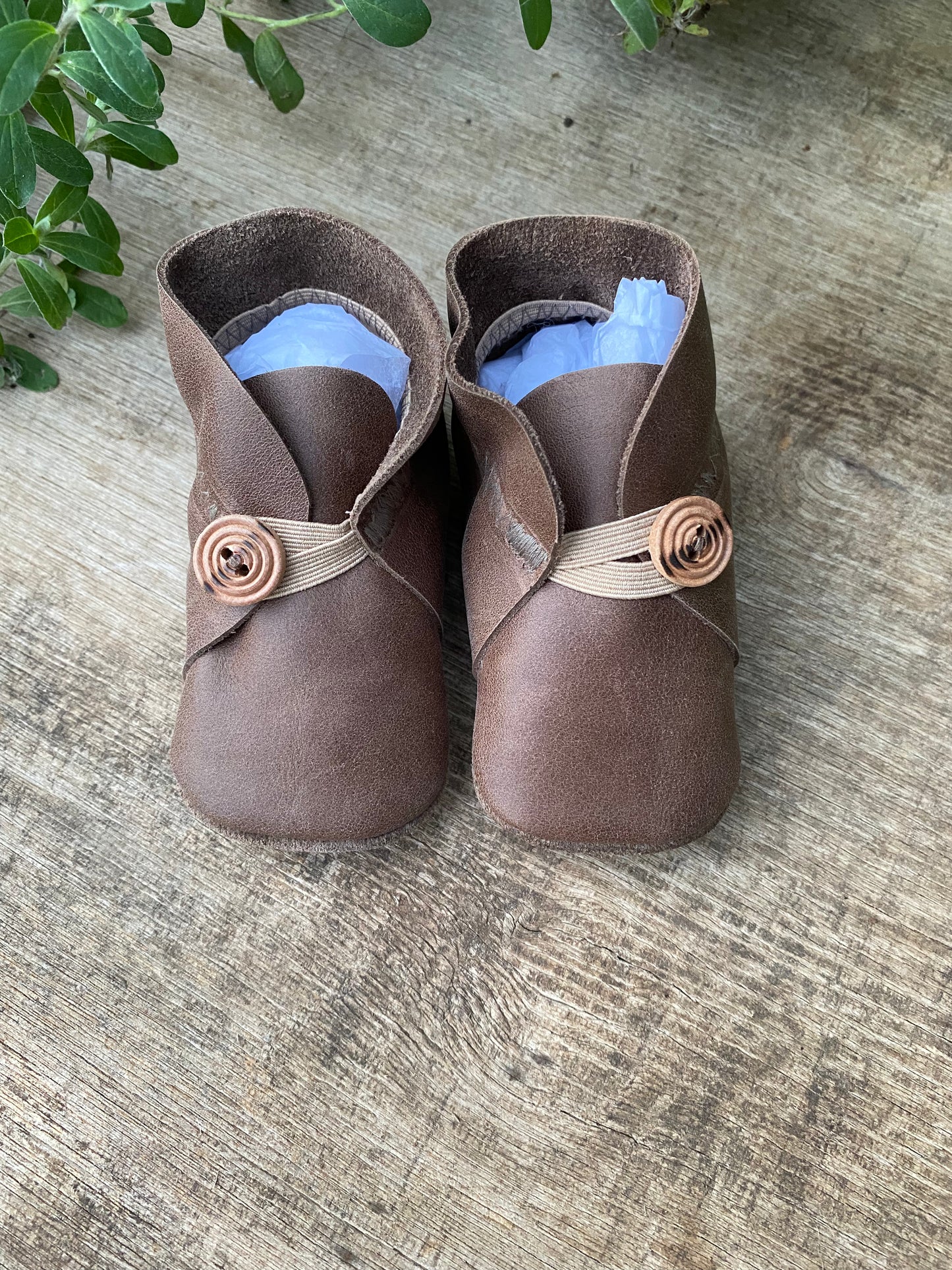 Button Bootie - Brown