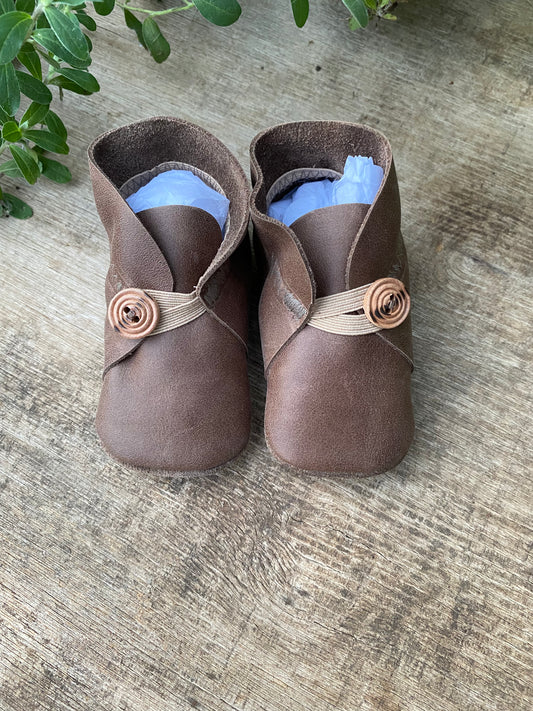 Button Bootie - Brown